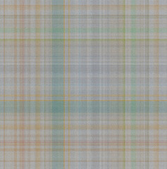 Textured seamless pattern plaid, tartan weave design. Soft pastel colours, light in tone, green, orange, yellow blue