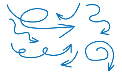 Obraz premium Set of simple lines hand drawn black arrows in various style. Set of simple of hand drawn black arrows. Set of simple lines hand drawn black arrows. Various of simple lines arrows collection