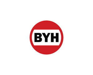 BYH Logo design vector template. BYH