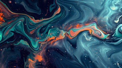 Obraz premium digital technology colorful 3d vortex poster background