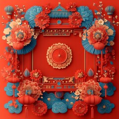 Obraz premium red christmas background