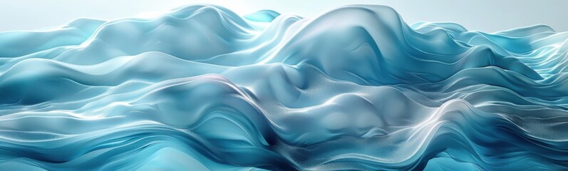 Obraz premium Very large blue wave that is in the water, banner, copy space