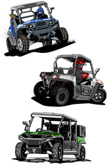 UTV Offroading Social Speed Club Logo Illustration Design Vector