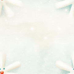 A seamless pattern with a soft snowy background, creating a calm and serene winter effect.