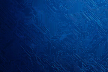Futuristic vector illustration of a blue circuit board with intricate digital tech elements, perfect for advanced technology backgrounds.	
