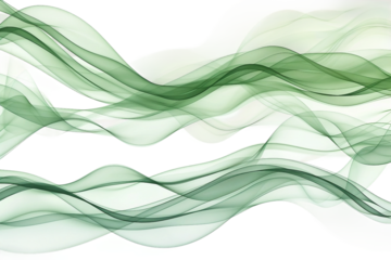 A green wave that is flowing across a white background