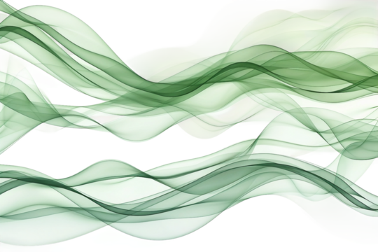 A green wave that is flowing across a white background