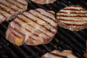 fresh grilled meat in  Transylvania  Romania