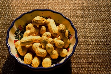 Peanuts on the dining table