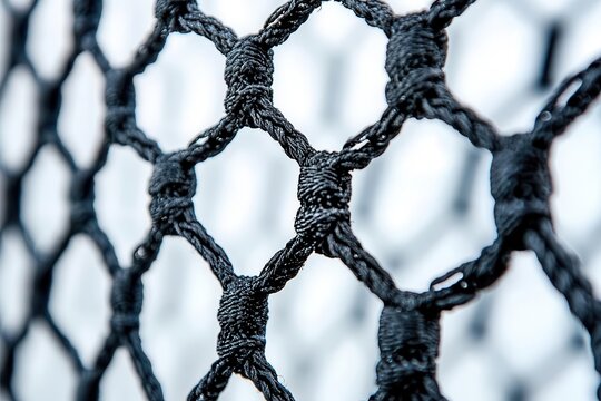 a seamless pattern of a soccer goal net intricately designed with a fishnet texture highlighted against a clean white background perfect for sportsthemed designs or graphics