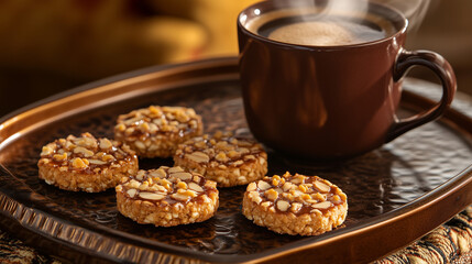 Florentine cookies and coffee