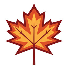 maple leaf icon vector for nature and botanical projects
