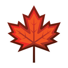 Fototapeta premium maple leaf icon vector for nature and botanical projects