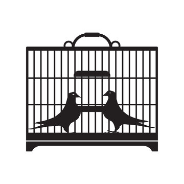 recommend clip art: bird cage icon illustration design