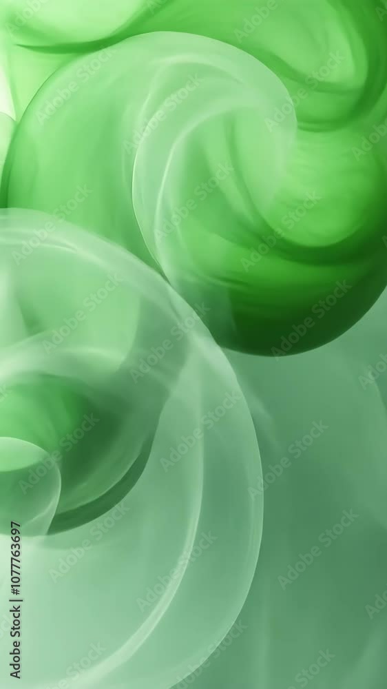 Poster green swirls of fabric create a unique pattern