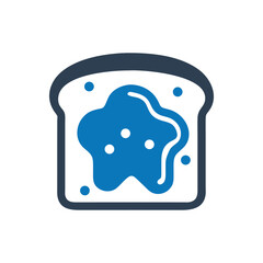 Bread with butter icon