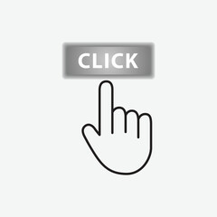 Click hand cursor stickers  here sticker with paint drawn arrow