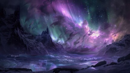 Like a cosmic veil being lifted the mystic Aurora Borealis illuminates the darkness transforming the night into a mystical realm where anything seems possible.