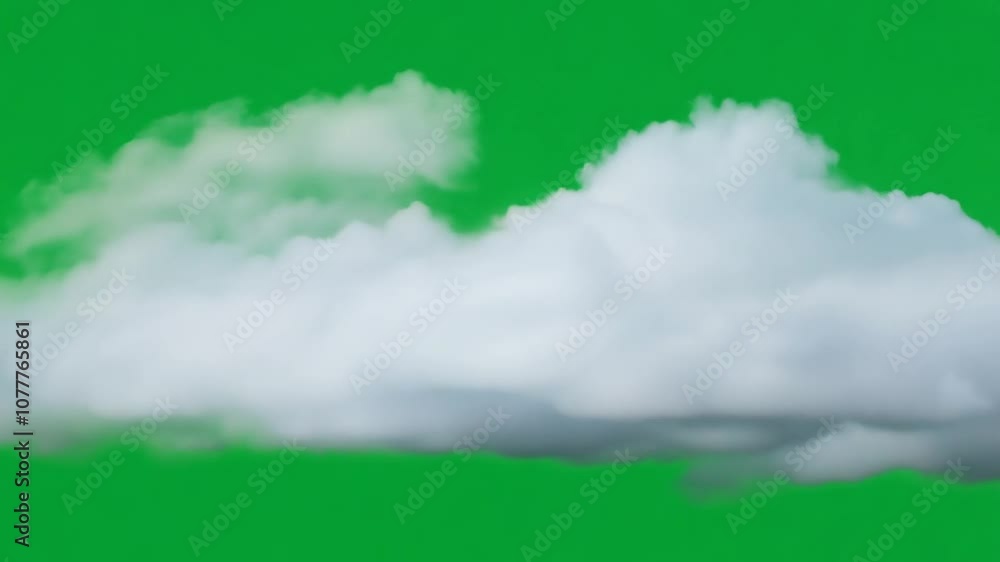 Poster dynamic cloud transition on green screen backdrop generative ai