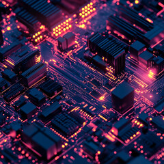 Obraz premium circuit board background