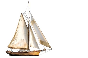 Obraz premium Sail boat isolated on white background