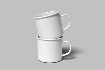 Enamel Mug Blank Mockup