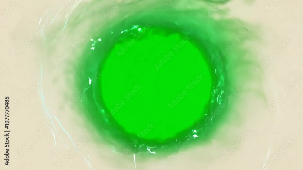 Poster dynamic green smoke energy with lightning effects in space generative ai