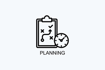 Planning Vector Icon Or Logo Illustration