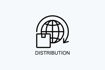 Distribution Vector Icon Or Logo Illustration