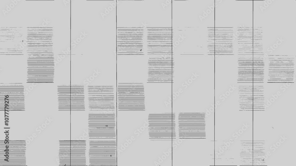 Poster lines and textured blocks animation on a white background