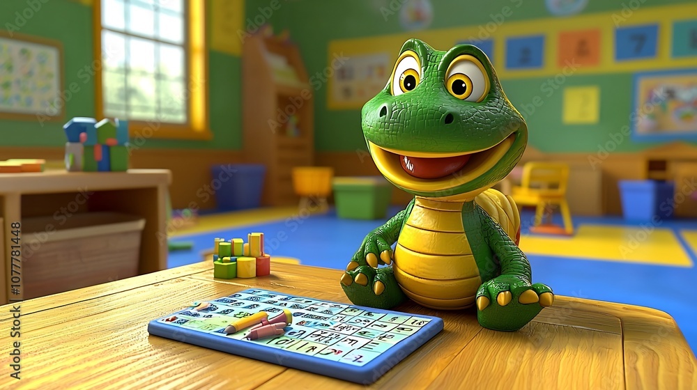 Poster animated 3d scene depicting students enthusiastically solving math problems and celebrating their su