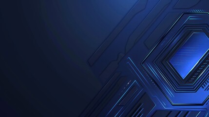 Abstract Dark Blue Technology Background