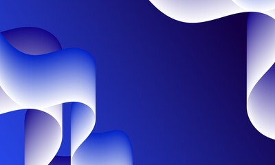 blue light smooth business lines wave curves on soft gradient abstract background 