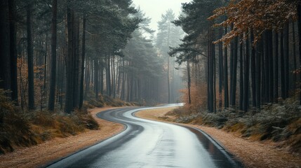 Fototapeta premium Serene Forest Road