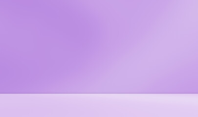 Obraz premium Empty purple violet pink room studio with shadow of leaves effect on the wall and floor. Display and product presentation room. Interior design of beauty and cosmetic studio backdrop. Summer concept. 