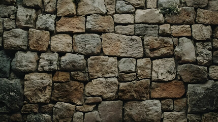 Fototapeta premium Stone Wall Texture - Rustic Background