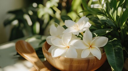 Fototapeta premium コロンビアの花祭りをテーマにしたトロピカルフラワーを使ったミニマリストなフラットレイ