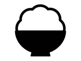 ご飯のアイコン（シルエット）