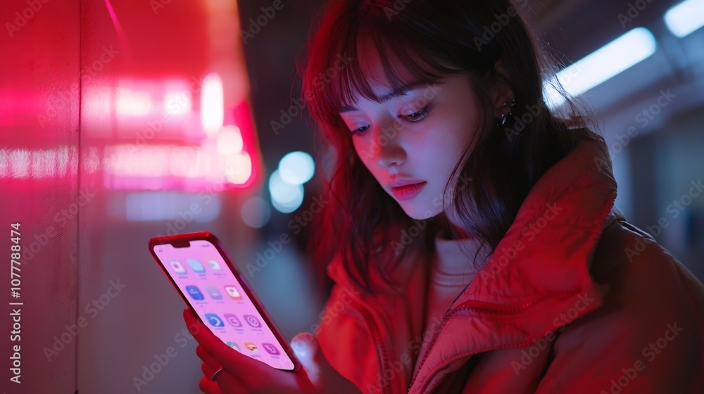 Poster close up shot of a person s hands holding a smartphone with various communication apps and messages 