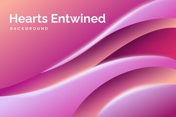 Flowing, graceful pink tones create a sophisticated yet warm Valentine's Wavy Background