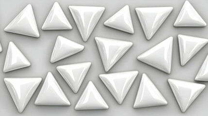 White 3D Triangle Shapes Abstract Background