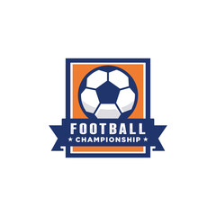 Obraz premium Football soccer logo template vector illustration