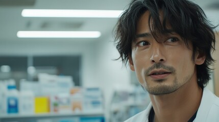 現代の医療現場で聴診器を使って健康診断を行う日本の医師