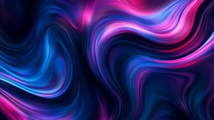 Abstract Blue and Pink Swirling Background with Copy Space