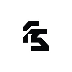 FS monogram logo design letter text name symbol monochrome logotype alphabet character simple logo