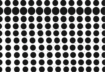 Black and White Circular Pattern with Stars with a grainy texture resembling stars.