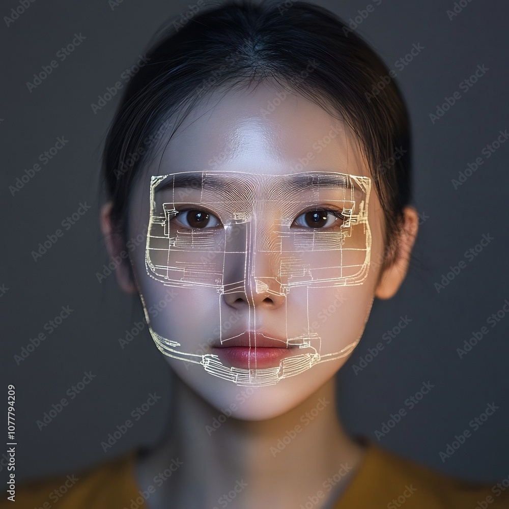 Poster cutting edge facial recognition technology enabling seamless and secure smartphone unlocking experie