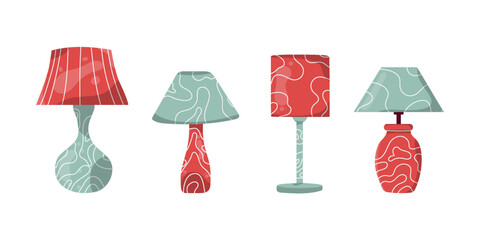 vector illustration of a sleeping lamp