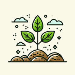 illustration of a tree with leaves
