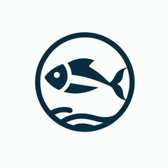 fish icon vector illustration